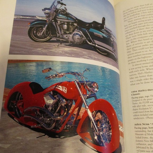 Harley Davidson Vintage 2000 Large White Black Red Graphic Motorcycle Book - Picture 9 of 10